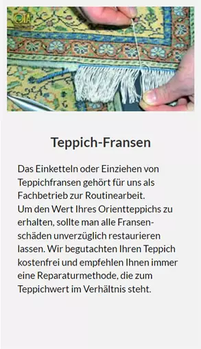 Teppichfransen im Raum 65343 Eltville (Rhein)