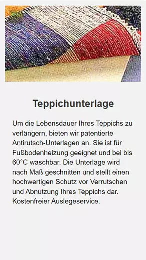 Teppichunterlagen Antirutschmatten aus  Schwabenheim (Selz)